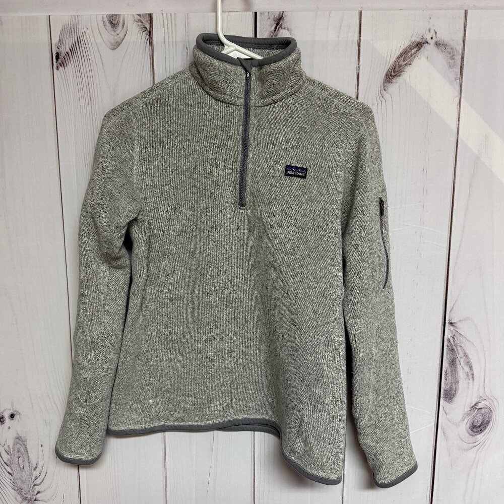 Patagonia W's Better Sweater‎ 1/4-Zip Small Gray Fleece EUC